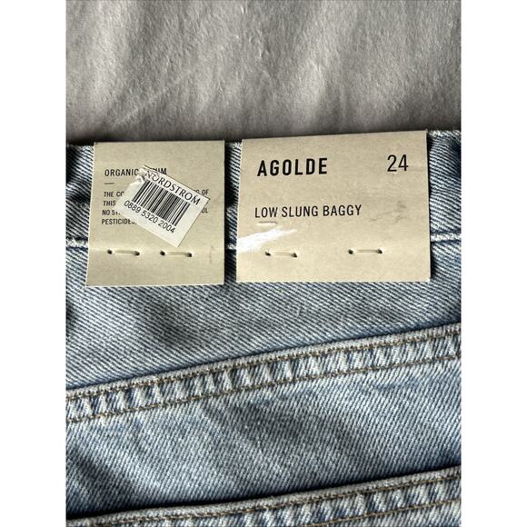 AGOLDE LOW SLUNG BAGGY SIZE 24 Color Force NWT Y2K - Picture 5 of 10
